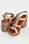 VENUS23027603Y PLATFORM HEEL LEATHER YOUNG WOMEN SANDALS - 4