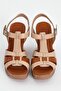 VENUS23027603Y PLATFORM HEEL LEATHER YOUNG WOMEN SANDALS - 6