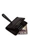 Mocha Men's Real Leather Slim Thin Multi-Functional Card Holder (Horizontal) - 5
