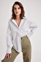 Oversize Fit Striped Long Sleeve Poplin 100% Cotton Shirt - 4