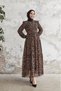 women's leopard print imported fabric islamic chiffon dress SMS028 - 4