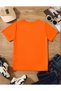 Orange Fish and Cats Printed Children's T-shirt - 2