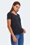 Pericas Women's V-Neck Black T-Shirt - 3