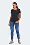 Pericas Women's V-Neck Black T-Shirt - 7
