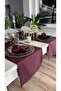 Royal Linen Textured Plum Short Runner 1 Piece (Napkin Not Included) - 5