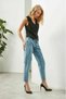 Santa Bella Ramrod Blue Snow Wash Boyfriend Jean Women's Colorfast Mom High Waist Jeans - 5