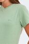 Kristen I Women's V-Neck Light Green T-Shirt - 5