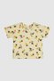 Cream, Toucan Patterned Children's Pajama Set with 100% Cotton Shorts - 3