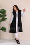 Long Viscose Combed Cotton Vest with Lace Detail