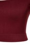 Burgundy Seamless/Seamless Crop Extra Stretchy Knitted Sports Top/Blouse TWOAW22BZ0450 - 7