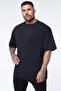 Anti-Sweating 100% Cotton Crew Neck Low Shoulder Oversize Wide Fit T-Shirt - 2