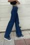 Csp High Waist Lycra Wide Leg Pants Loose Fit - Flowy Palazzo Pants