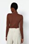 Brown Turtleneck Snap Knitted Body TWOAW21BD0008 - 10