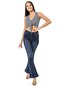 Lory Dark Blue Spaghetti Jeans High Waist Power Lycra Jeans - 3