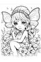 Cute Fairy Coloring Book - 7