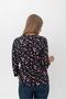 Floral Blouse with Rope Detail on the Collar - 7