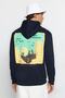 Navy Blue Regular/Normal Cut Tropical Printed Sweatshirt Tmnaw22Sw0797