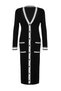 Black Maxi Knitwear Color Block Dress Twoaw24El00017 - 6