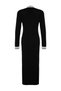 Black Maxi Knitwear Color Block Dress Twoaw24El00017 - 7