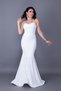 White Strappy Back Rope Tied Woven Draped Fabric Fish Collar Evening Dress - 7