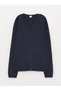 LCW Kids Crew Neck Basic Long Sleeve Girl's Knitwear Cardigan