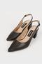 WOMEN'S BLACK GENUINE NATURAL LEATHER HEEL SHOES, NUMBER 35-40 - 5