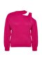 Fuchsia Window/Cut Out Detailed Knitwear Sweater TBBAW23AN00138 - 6