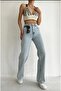 Le Lis Casual Extra High Waist Lycra Wide Leg Jean Palazzo Jeans - 3