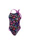 SPEEDO WOMEN'S TRAINING SWIMSUIT NEON FREESTYLER AF BLK/PURPLE 8-11714F397 - 7