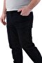 Black Classic Fit Plus Size High Waist Tube Leg Men's Jeans - 3