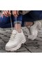 Women's White Sports Shoes High Sole 6 Cm Daily Comfortable Sports Shoes Z026 XXMM - 3