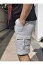 Unisex Gray Cargo Pocket Shorts Comfortable Wear - 3