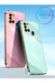 Luxury Silicone Case for Samsung Galaxy A21S with Dark Green Edges Gold Detail - 5