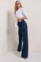 Dark High Waist Palazzo Jean Wide Leg Jeans - 2