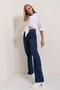 Dark High Waist Palazzo Jean Wide Leg Jeans - 3