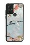 Glossy Phone Case for Tcl 30 Se Watercolor Stork Design