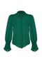 Emerald Green Boho Spanish Sleeve Woven Shirt TWOAW22GO0487 - 8