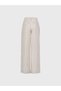 Line Pattern Linen Loose Form Trousers - 2
