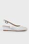 Women's White Braided Genuine Leather Wedge Heeled Shoes, Size 35-41-42