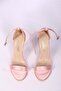 Women's Slyva Powder Pink Satin Single Strap Heeled Shoes - 6