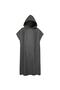 Unisex Hooded Microfiber Surf Poncho, Wearable Towel, Portable Cabin, Gray