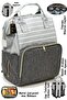 Baby Care Bag Gold Zippered Luxury Mother Baby Care Backpack