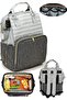 Baby Care Bag Gold Zippered Luxury Mother Baby Care Backpack - 5