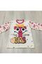 66-50-23 Alphabet Patterned 2-Piece Girls Pajama Set 4-6 Years - 2