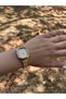 Gold Color Honeycomb Pattern Women's Steel Wristwatch - 6