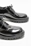 Black Leather Women's Oxford - 3