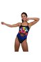 WOMEN'S TRAINING SWIMS RIBK 1PCE AF BLK/YLLW 8-11717F333 YZM UK SIZE - 2