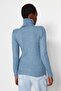 Blue Soft Textured Basic Knitwear Sweater TWOAW20FV0133 - 6