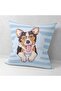 Throw Pillow Cover, Pillow Cover, Patterned Cover, Figured Throw Pillow, Dog Throw Pillow - 5