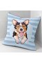 Throw Pillow Cover, Pillow Cover, Patterned Cover, Figured Throw Pillow, Dog Throw Pillow - 6